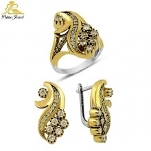 Gümüş Otantik Taşlı Set